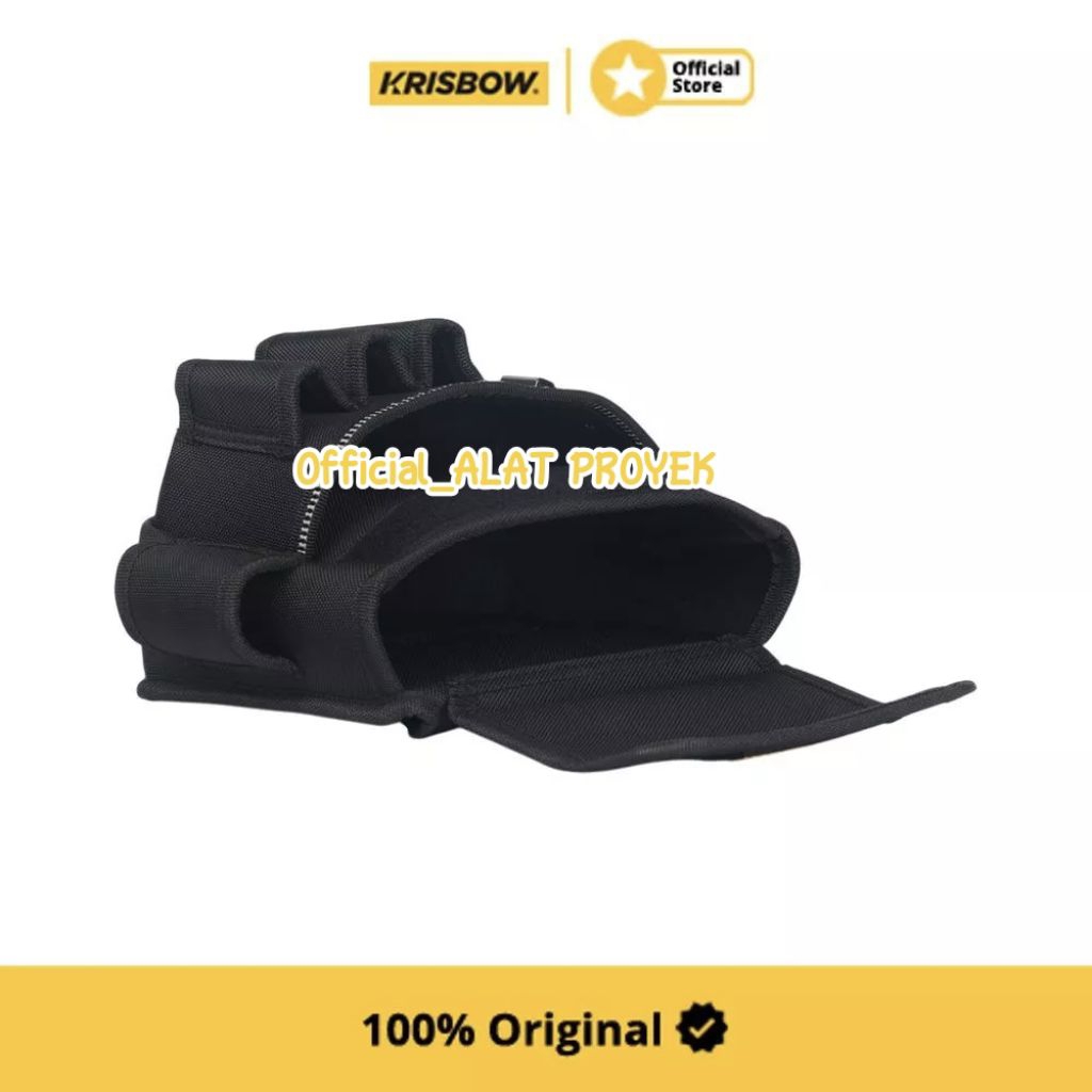 Krisbow Pouch Perkakas 2 Kompartemen - Hitam Tool Bag Tool Pouch