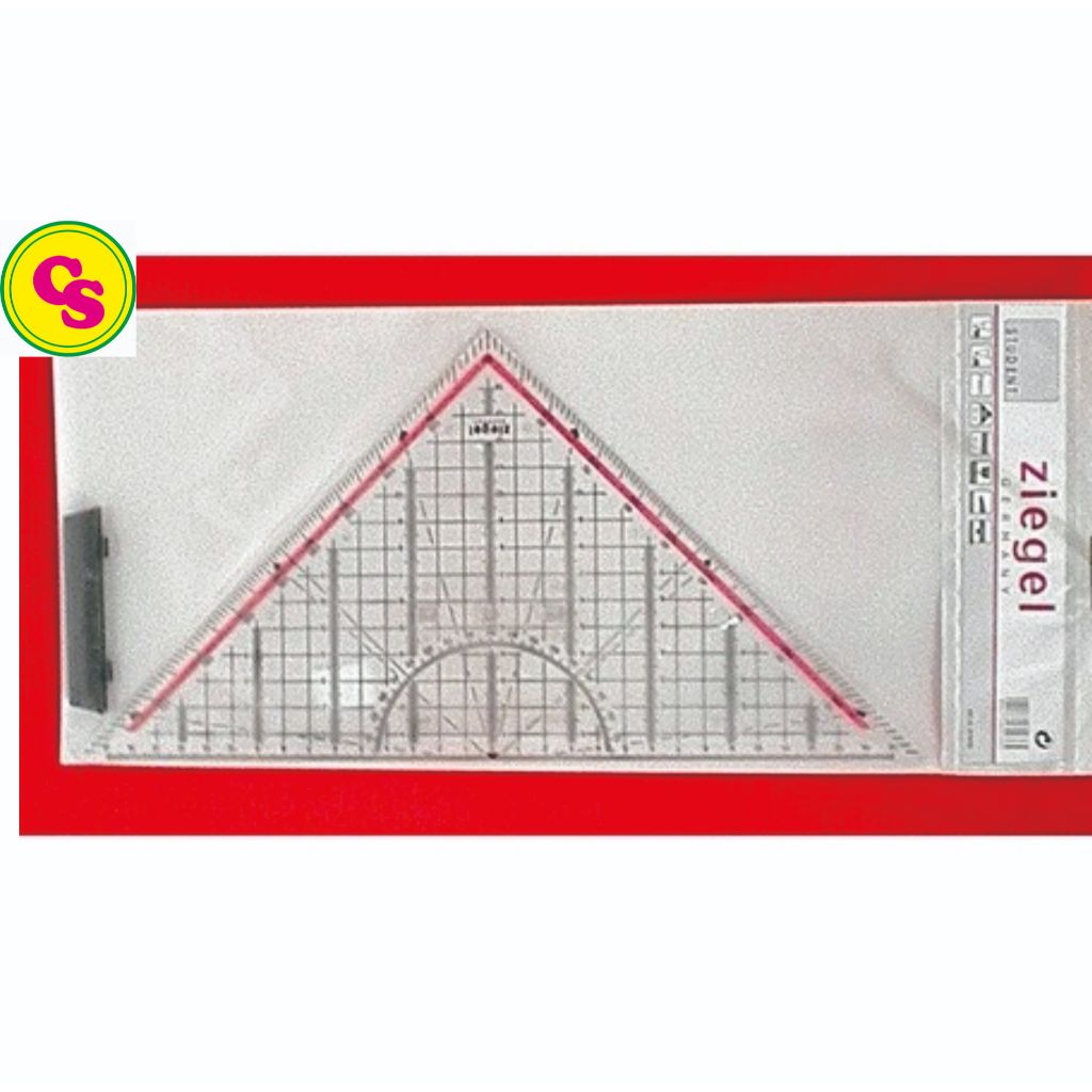 Ziegel Rotring Penggaris Segitiga pegangan besar 32 cm Original Germany
