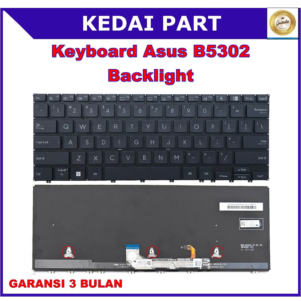 Keyboard Asus ExpertBook Flip B5 B5302 B5302F B5302FE B5302FEA B5302JP
