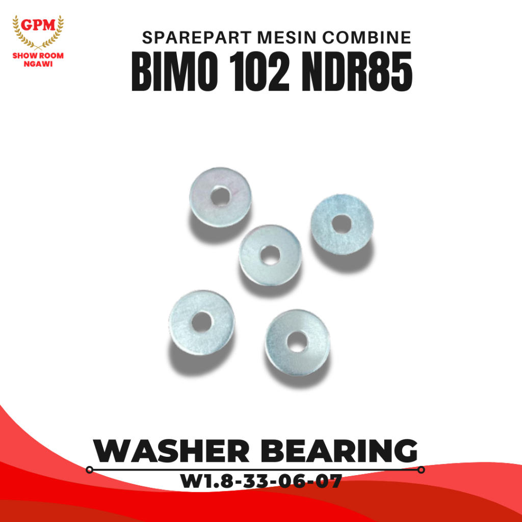 Sparepart Suku Cadang Washer Bearing W1.8-33-06-07 Untuk Mesin Panen Padi Combine Harvester MAXXI BI