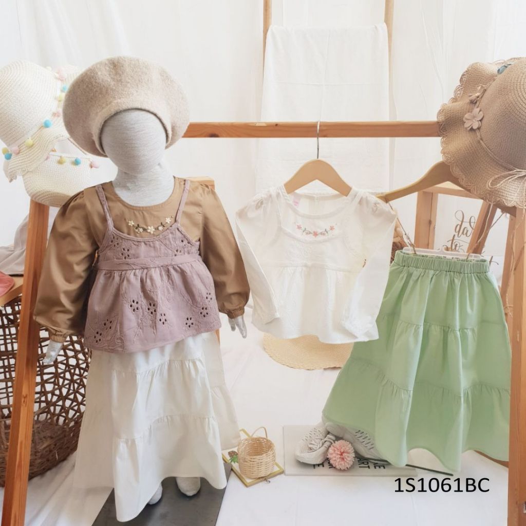 (SIZE 2-5Th)SETELAN ROK KATUN ROMPI KATBOL GI-DAE