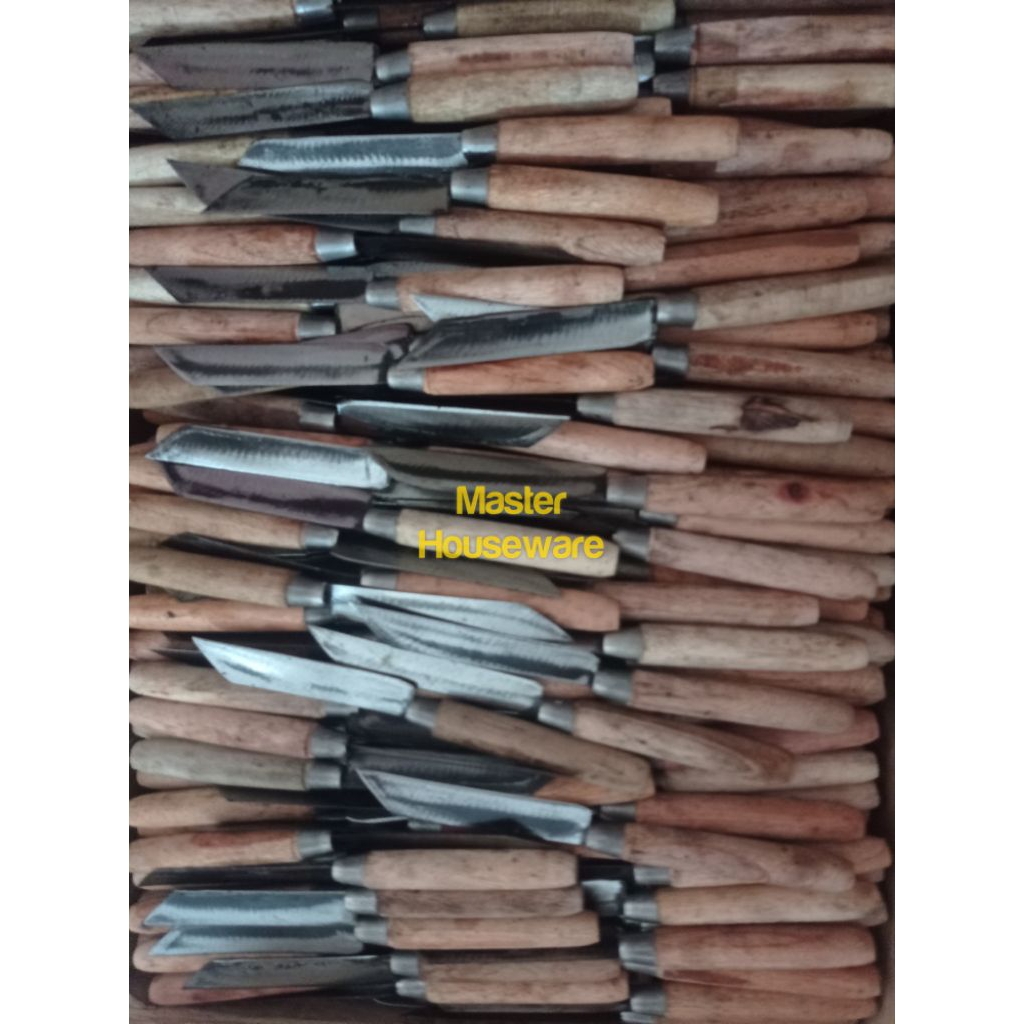 10 Pcs Paket Pisau Bali / Pisau dapur / Pisau gagang kayu/ Pisau Murah / Pisau UMKM / Pisau Bawang K