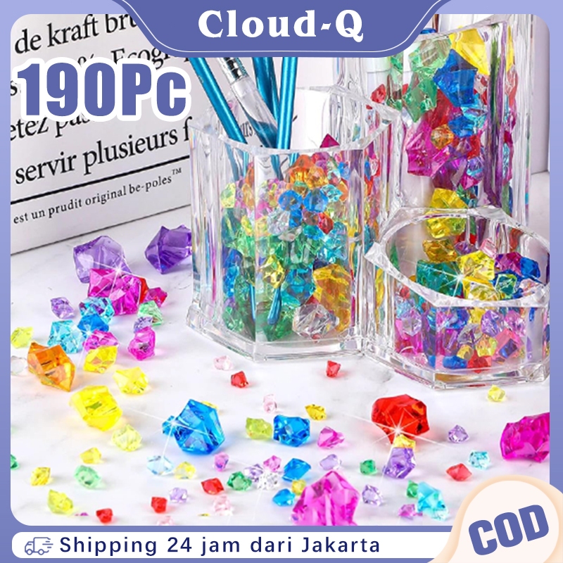 500g Batu Kristal Dekorasi Pot Bunga Batu Kristal Akrilik Batu Kristal Dekorasi Akuarium