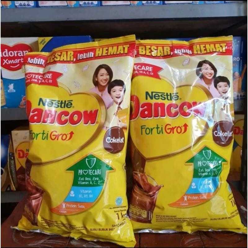 Dancow Fortigro Coklat 1kg Susu Anak 5-12 Tahun DANCOW Fortigro Susu Bubuk Susu Anak Coklat Pouch 1k