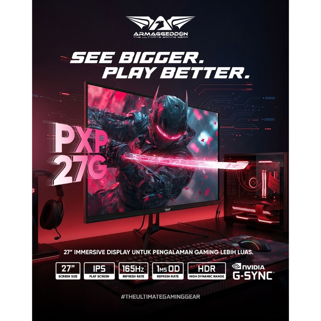 ARMAGGEDDON Monitor PXP27G 27 INCH FHD 165HZ IPS GAMING MONITOR