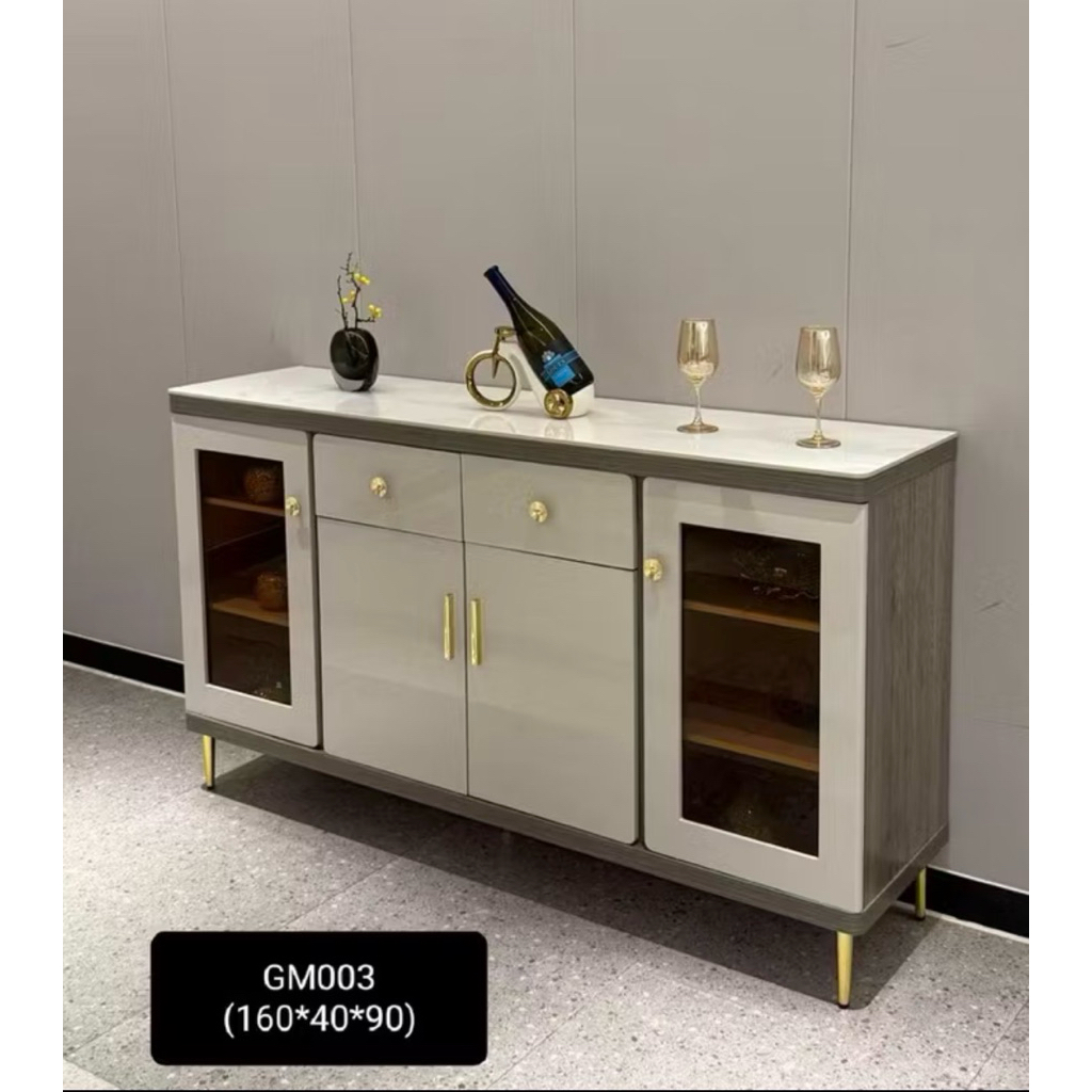 BUFFET TV IMPORT READY STOK TOP TABLE GRANITE