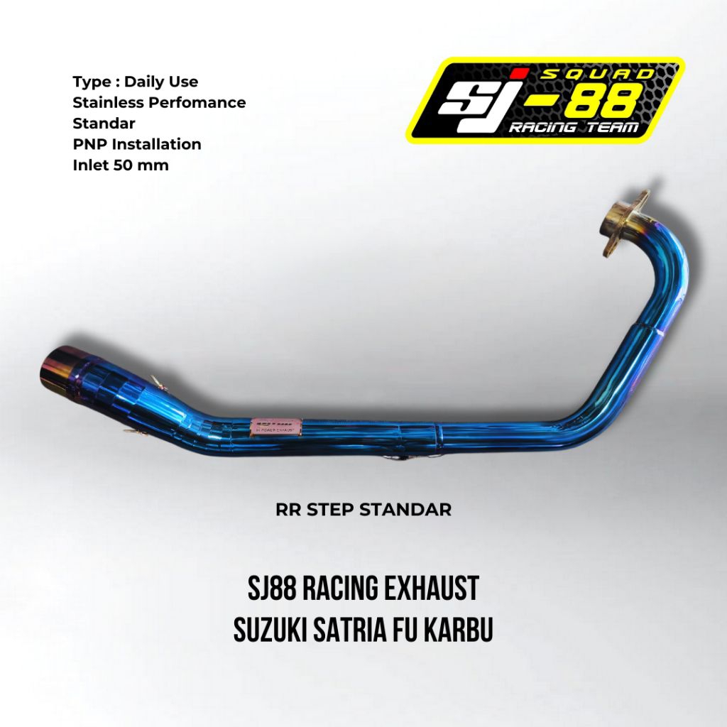 Header SJ88 Satria Fu Karbu - RR Step Standar Bluemoon