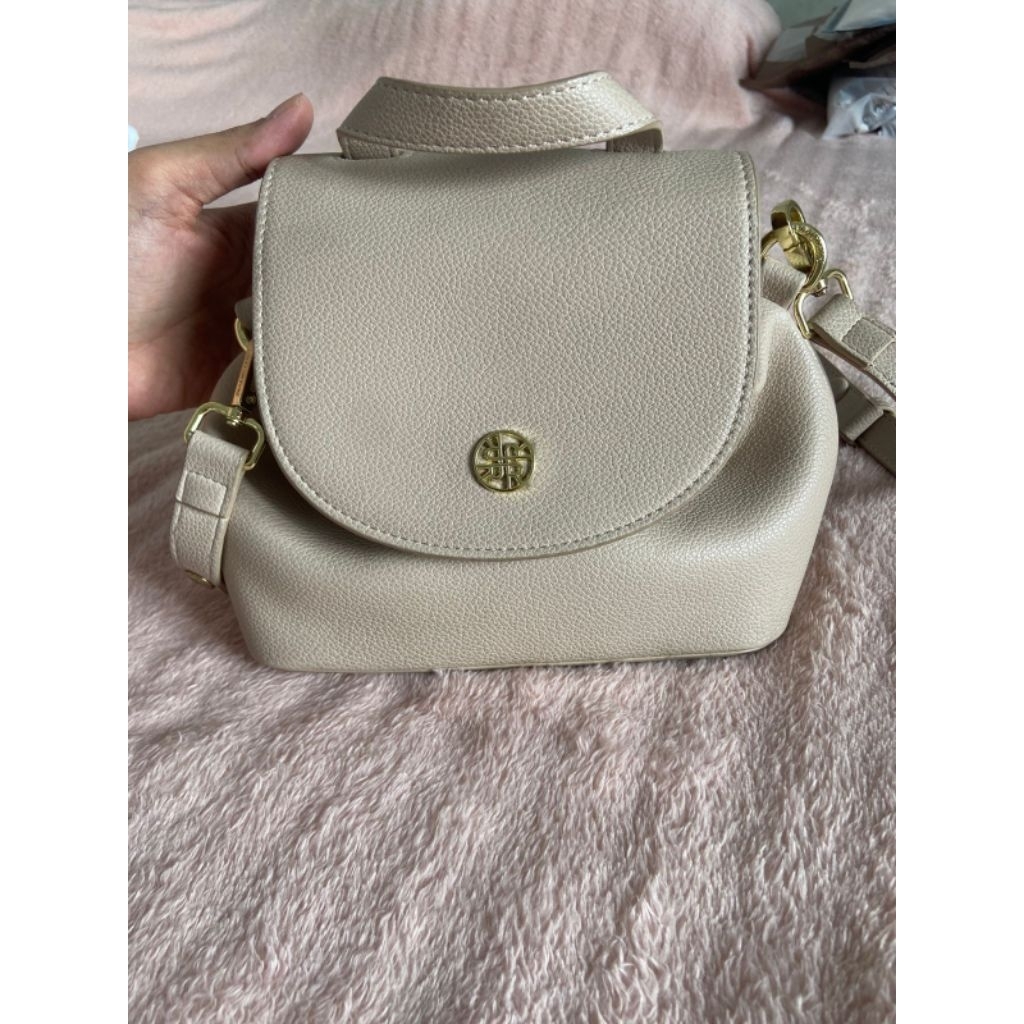 ria miranda preloved mini kin bag taupe