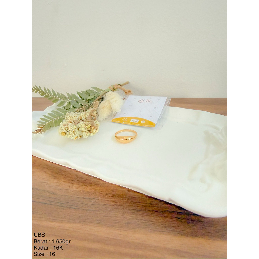 Perhiasan Cincin Emas Dome UBS 16k/700