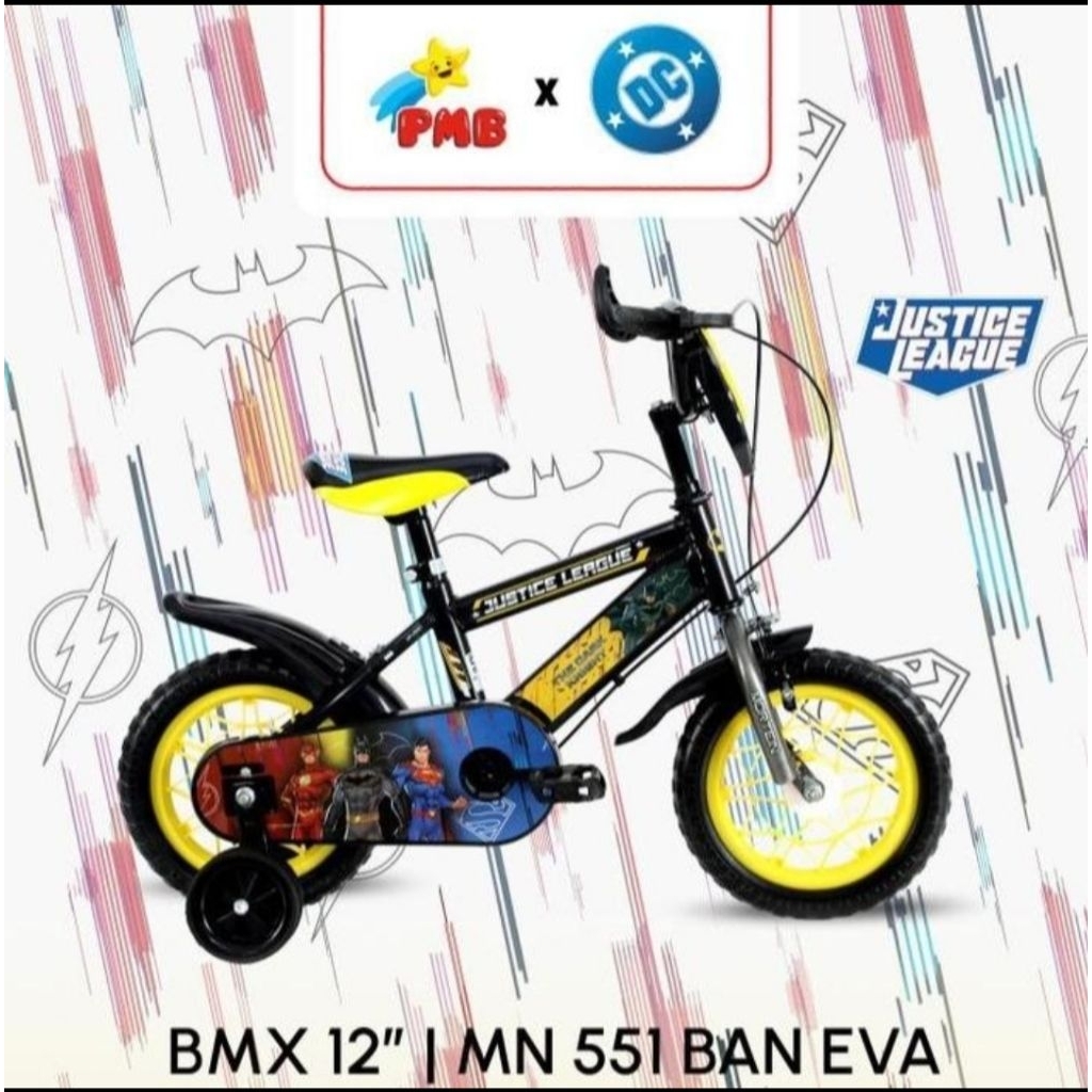 Sepeda Anak cowok Bmx Mortein 12Inch Ban Eva Tameng musik