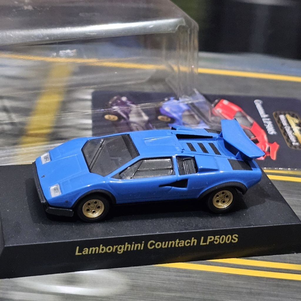 kyosho lamborghini Countach lp500s biru mini scale 64 gt pop race tlv top art