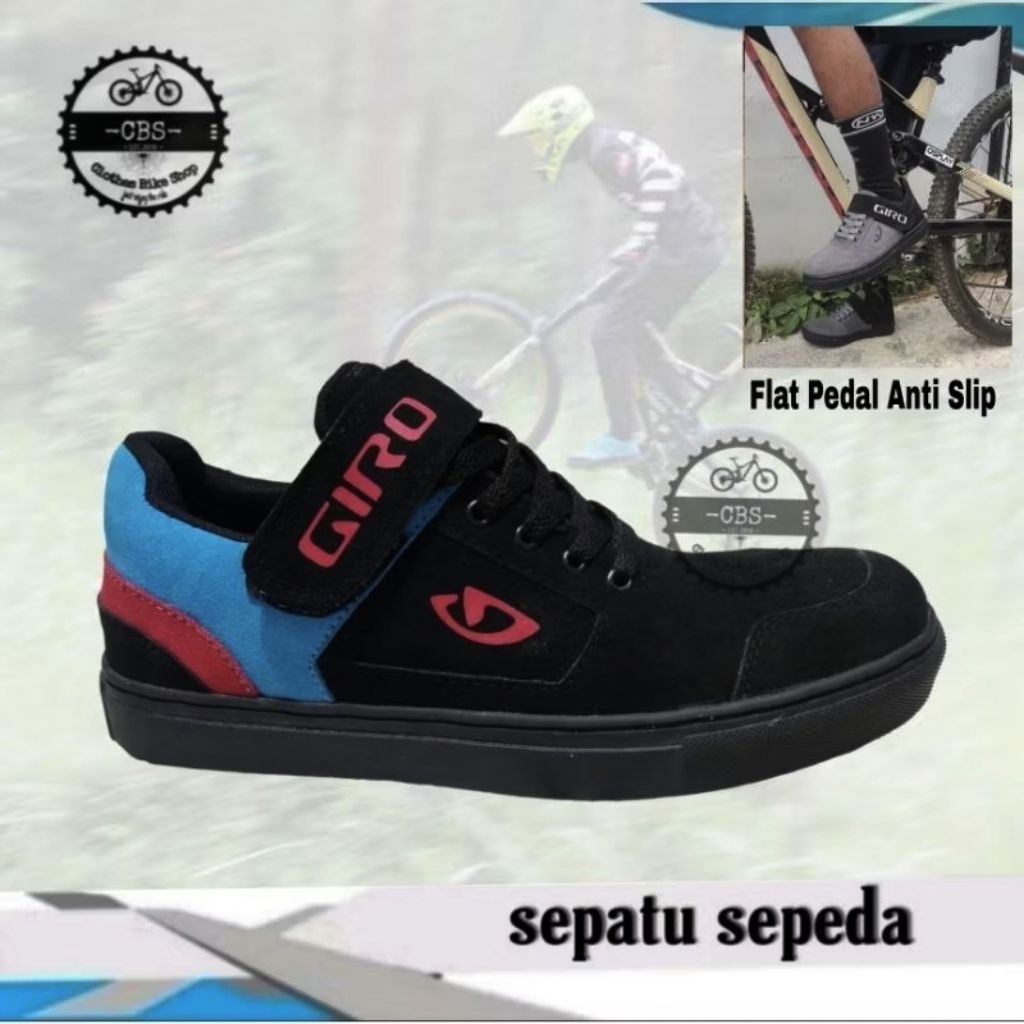 Sepatu Sepeda Bike Shoes pedal Flat AM,MTB,DOWNHILL,XC kulit asli