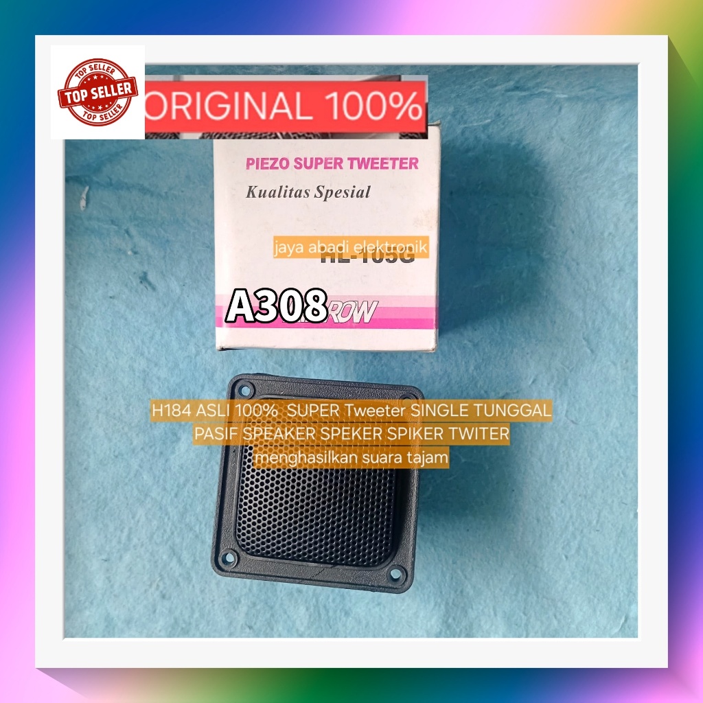 A308 ORIGINAL SUPER Tweeter SINGLE TUNGGAL PASIF 100% SPEAKER SPEKER SPIKER TWITER menghasilkan suar