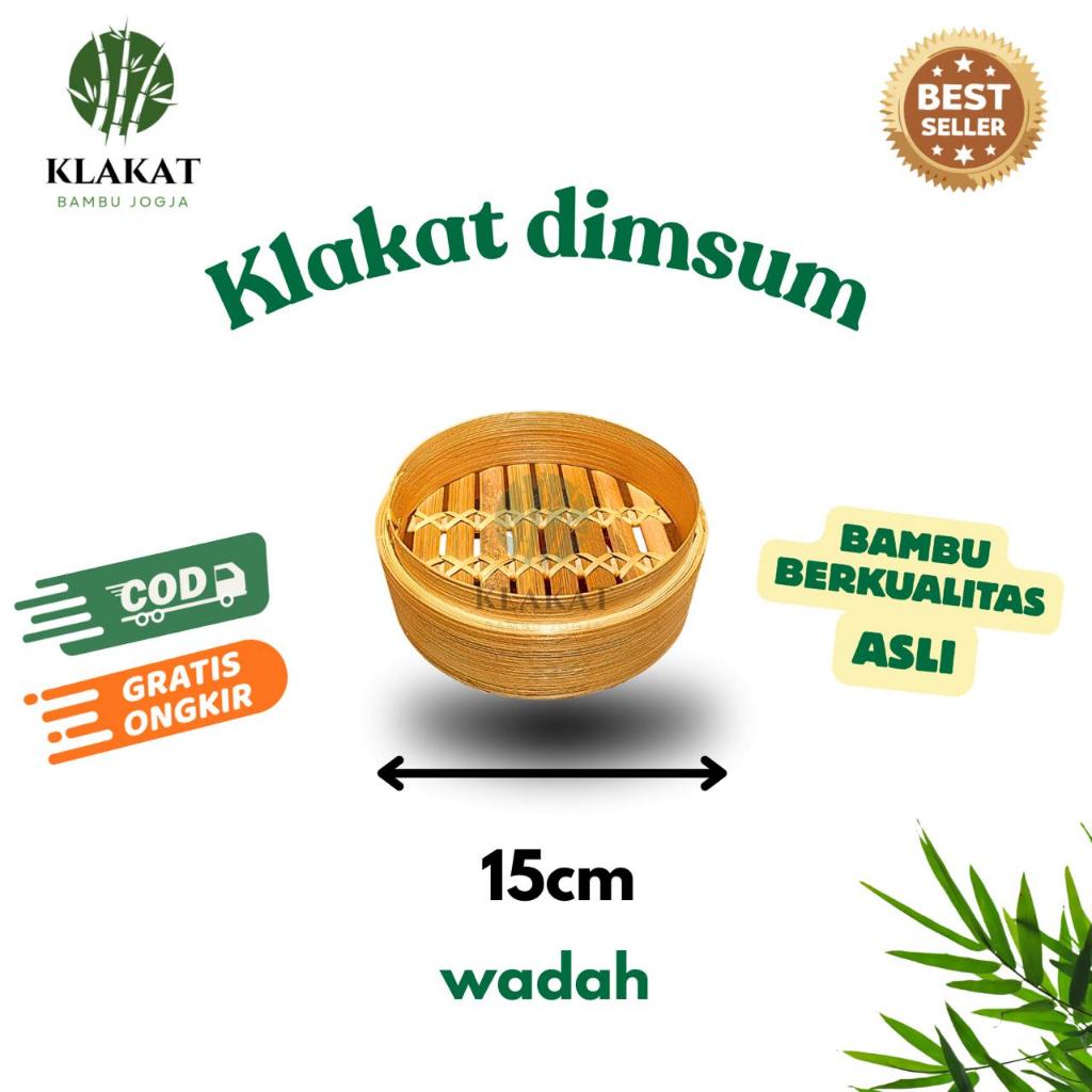 klakat dimsum kukusan bambu 15cm tradisional estetik murah jogja
