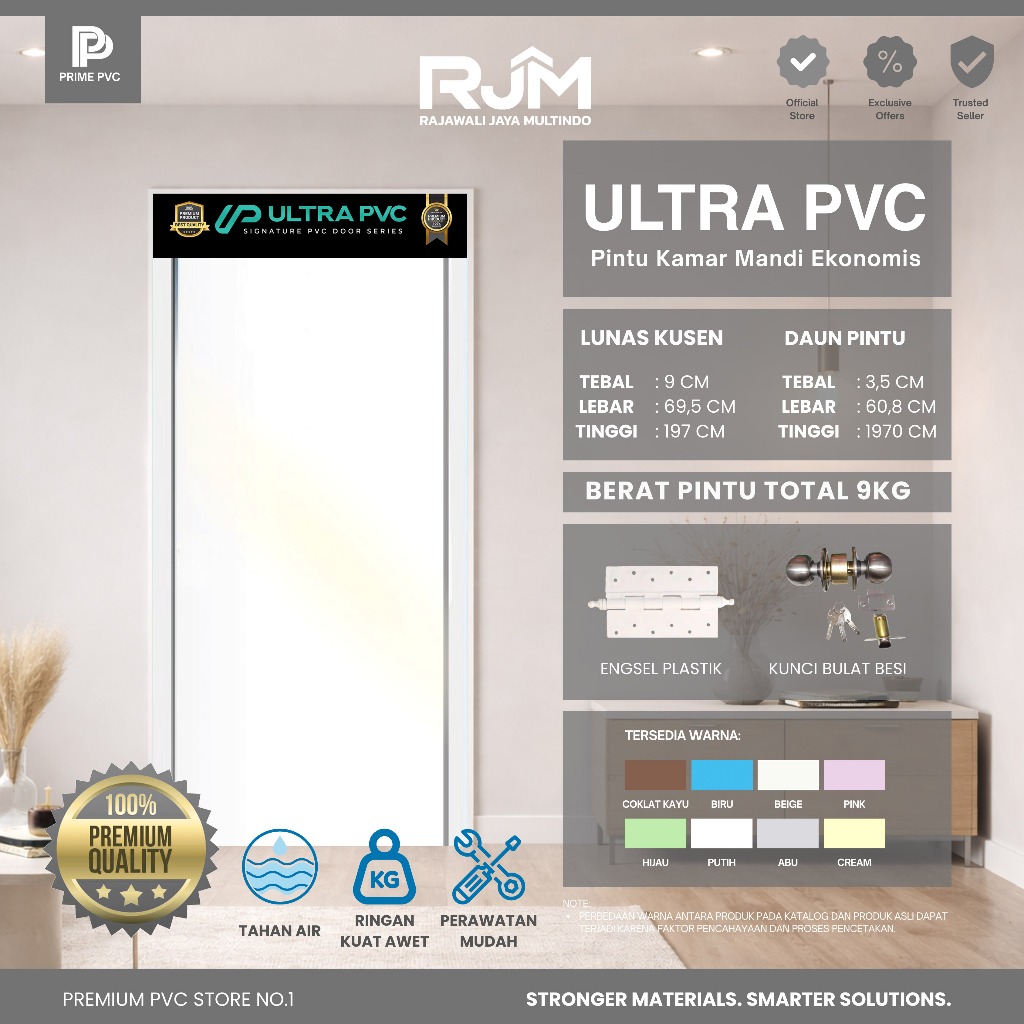 Pintu Kamar Mandi | Bahan Pvc | Ultra PVC
