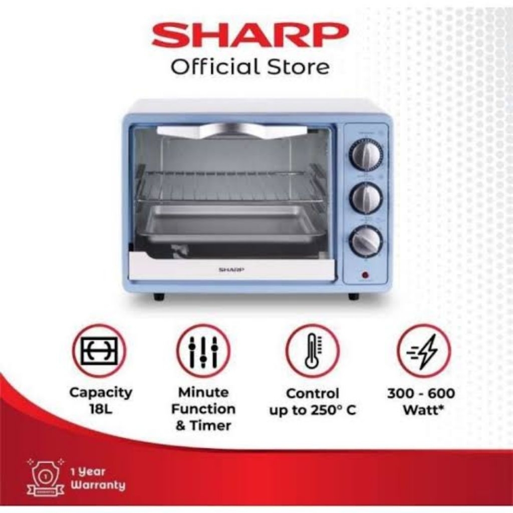 Oven Listrik Sharp EO-18BL Oven Electric Toaster Sharp EO 18 BL Oven Listrik Sharp 18 Liter Toast EO