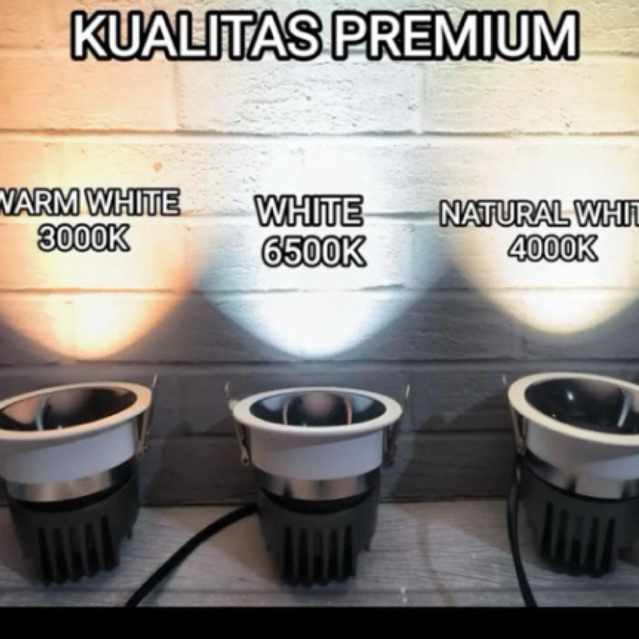 Lampu downlight spotlight 12W 12WATT COB Led lampu plafon rumah