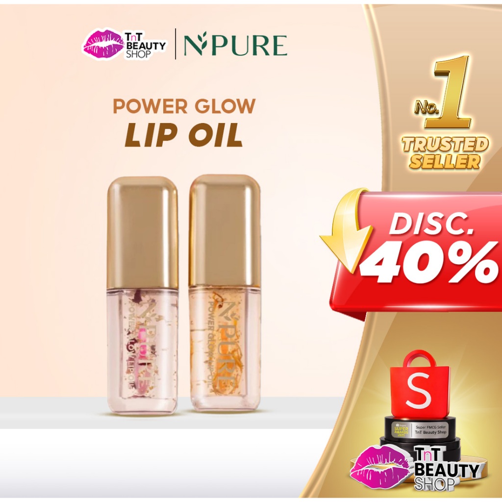 NPURE Power Glow Lip Oil Lip Gloss Lip Base Lip Topper Pelembab Bibir N Pure | TnT Beauty Shop