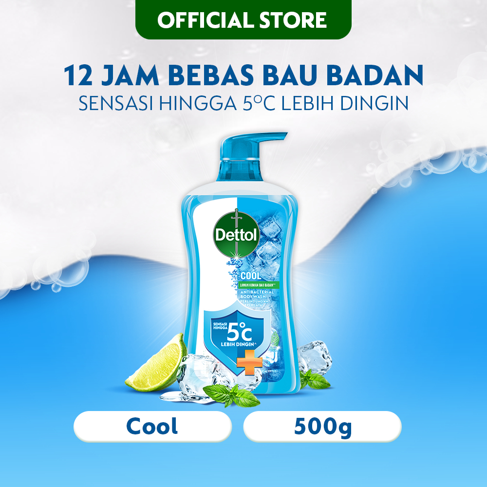 Dettol Sabun Mandi Cair Anti Bakteri Cool 500 gr Pump
