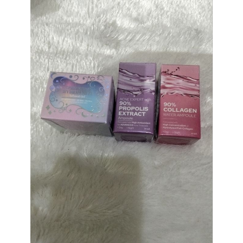 paket muka (moisturizer syahila care+serum acne syahila care+serum collagen syahila care )