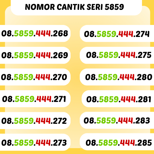 NOMOR CANTIK INDOSAT SERI 5859