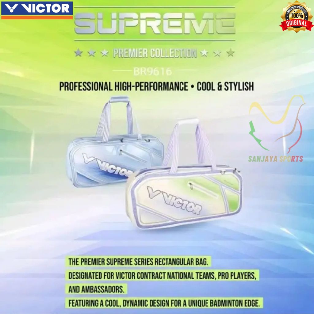 New Tas Badminton Victor Supreme Series Rectangular Bag BR 9616 / BR9616 ORIGINAL