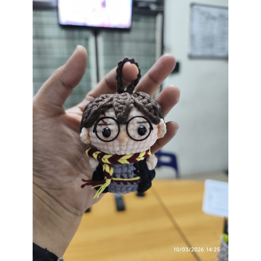 Keychain Rajut Harry Potter/Amigurumi Harry Potter/Keychain crochet Harry Potter
