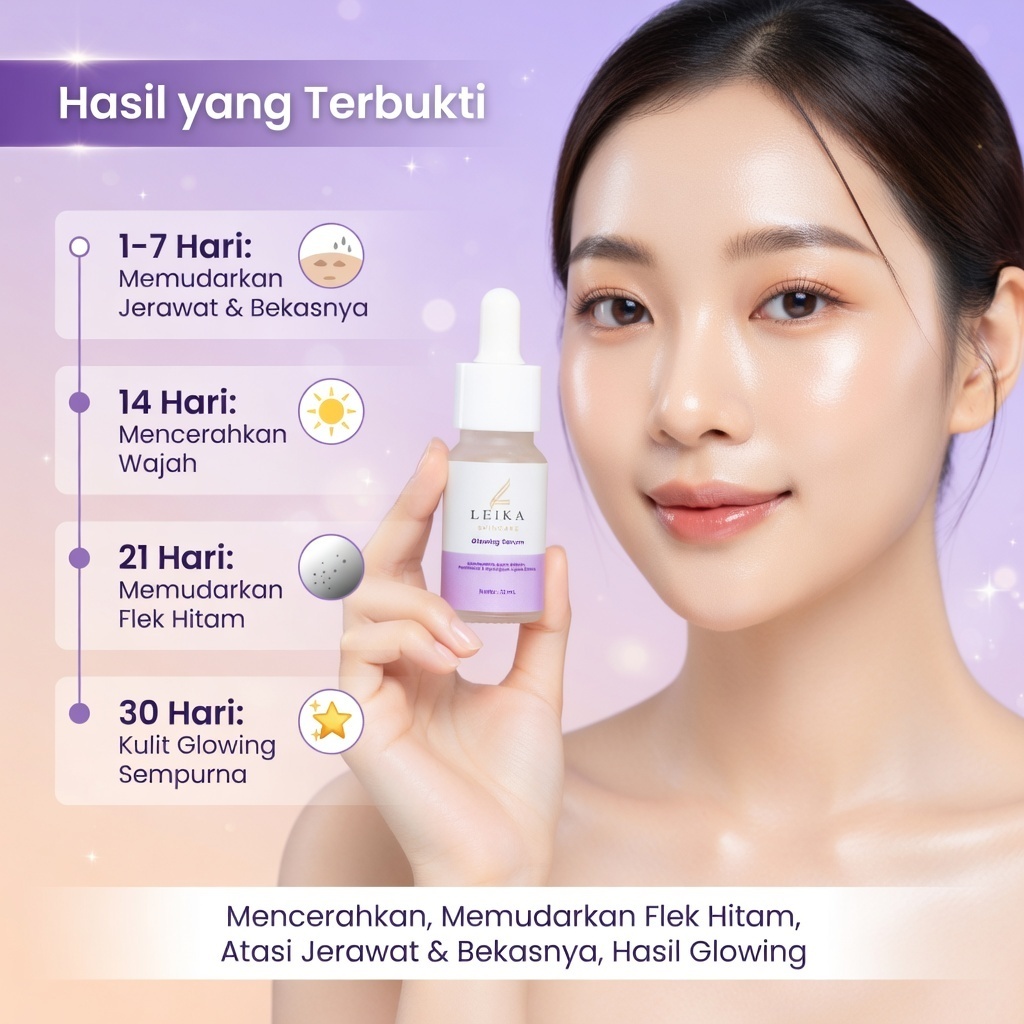 Serum leika skincare menghilangkan flek hitam di wajah penghilang flek hitam membandel serum flek hi