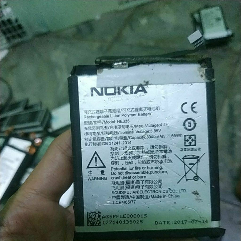 BATERAI BEKAS NOKIA HE335 MINUS FLEKSIBEL