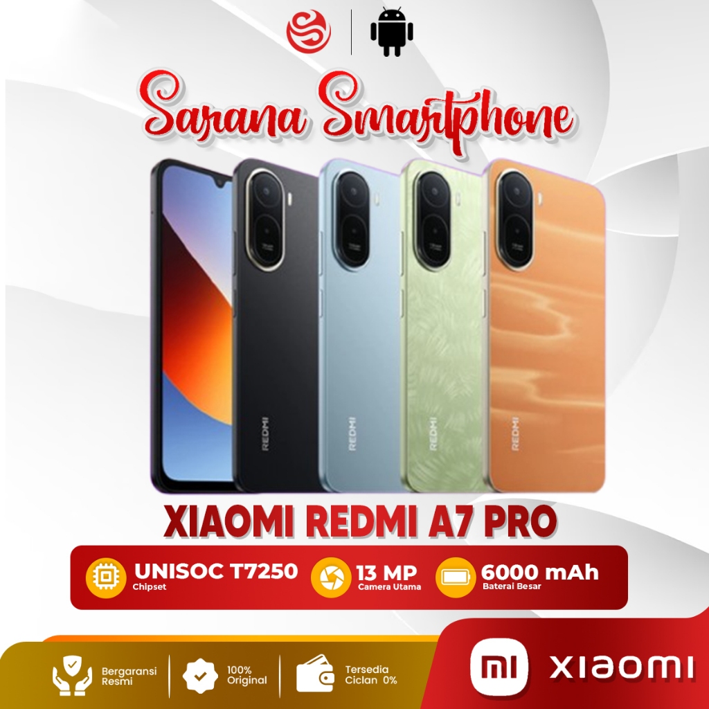 Xiaomi Redmi A7 Pro 4/128GB Smartphone HP Android Layar 6.9 Inch Baterai 6000mAh Garansi Resmi