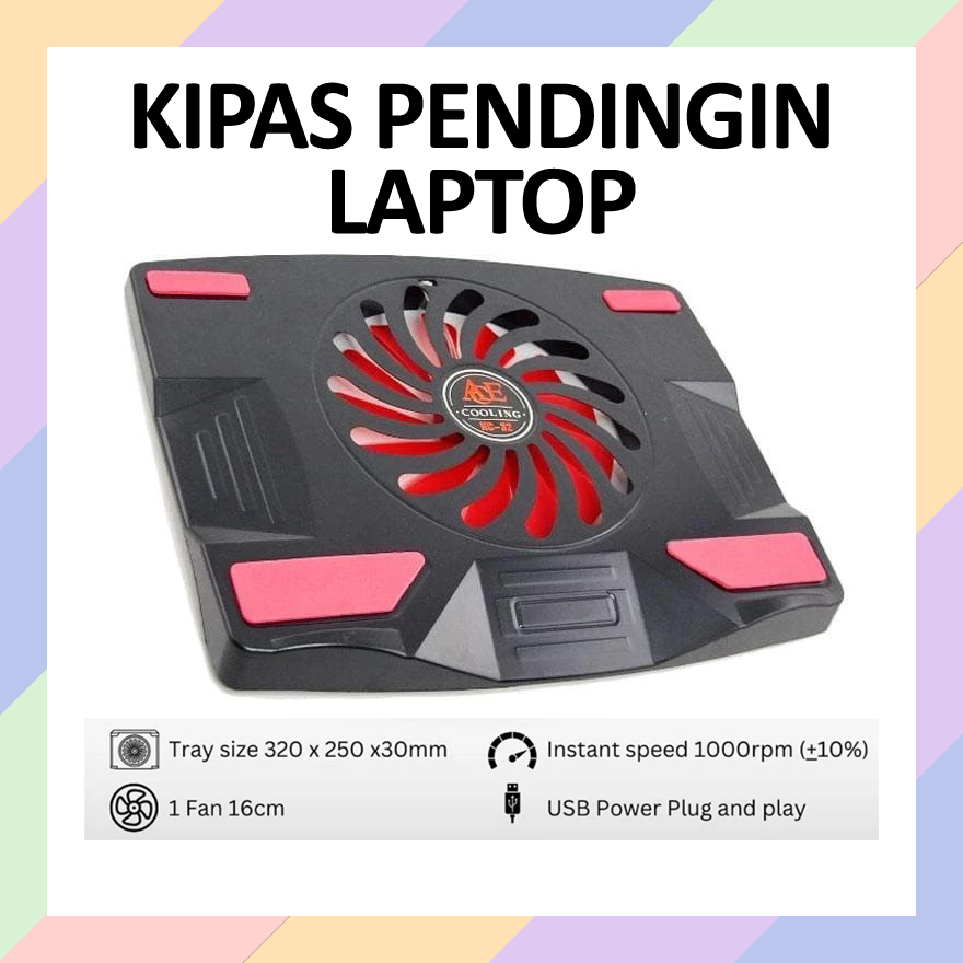 GS57 Kipas Laptop Cooling Pad Big Fan Besar Sedang Kecil Tidak Panas Cooling Pad USB Plug And Play L
