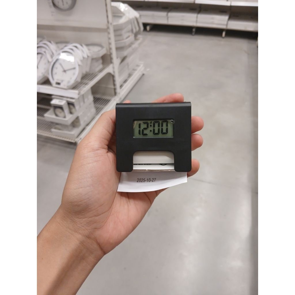 Jam Beker Kecil / Jam Alarm Kamar Tidur Mungil Original _ Hitam