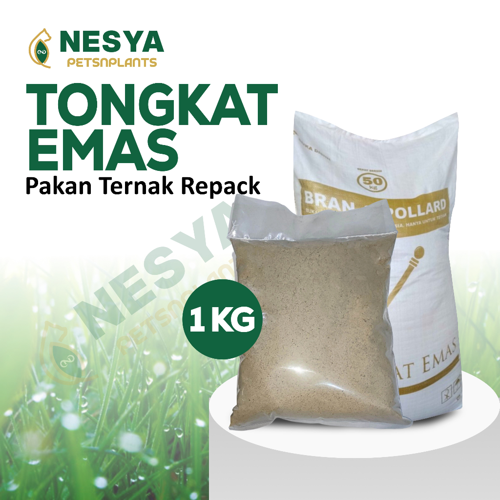 Brand Pollard Tongkat Emas Cap Angsa Repack 1kg Polar Pakan Sapi - Polar Pakan Kambing