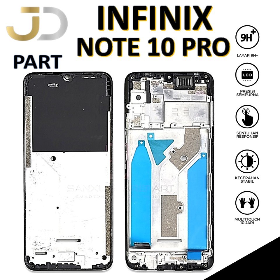 FRAME LCD INFINIX NOTE 10 PRO FRAME BEZZEL TULANG TENGAH ORIGINAL ORI 100%
