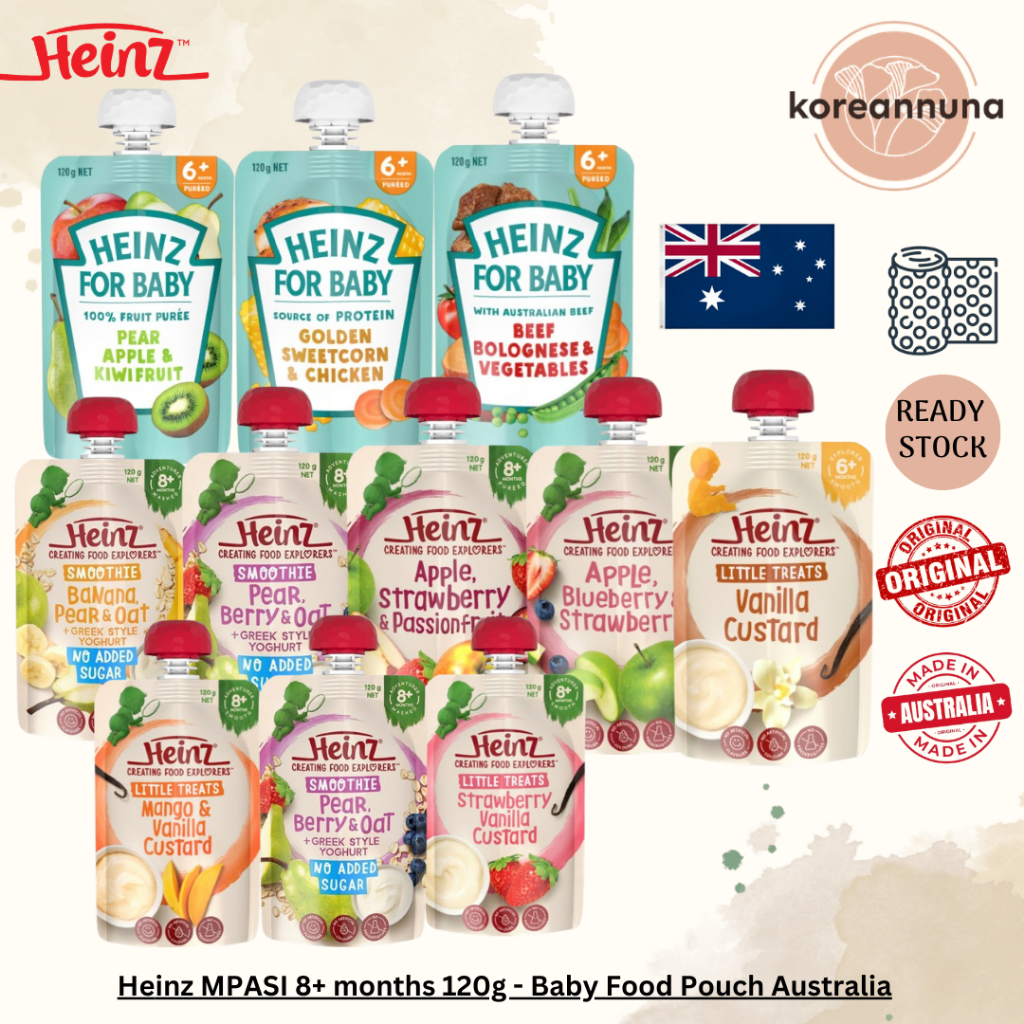 Heinz MPASI 8+ months 120g - Baby Food Pouch Australia