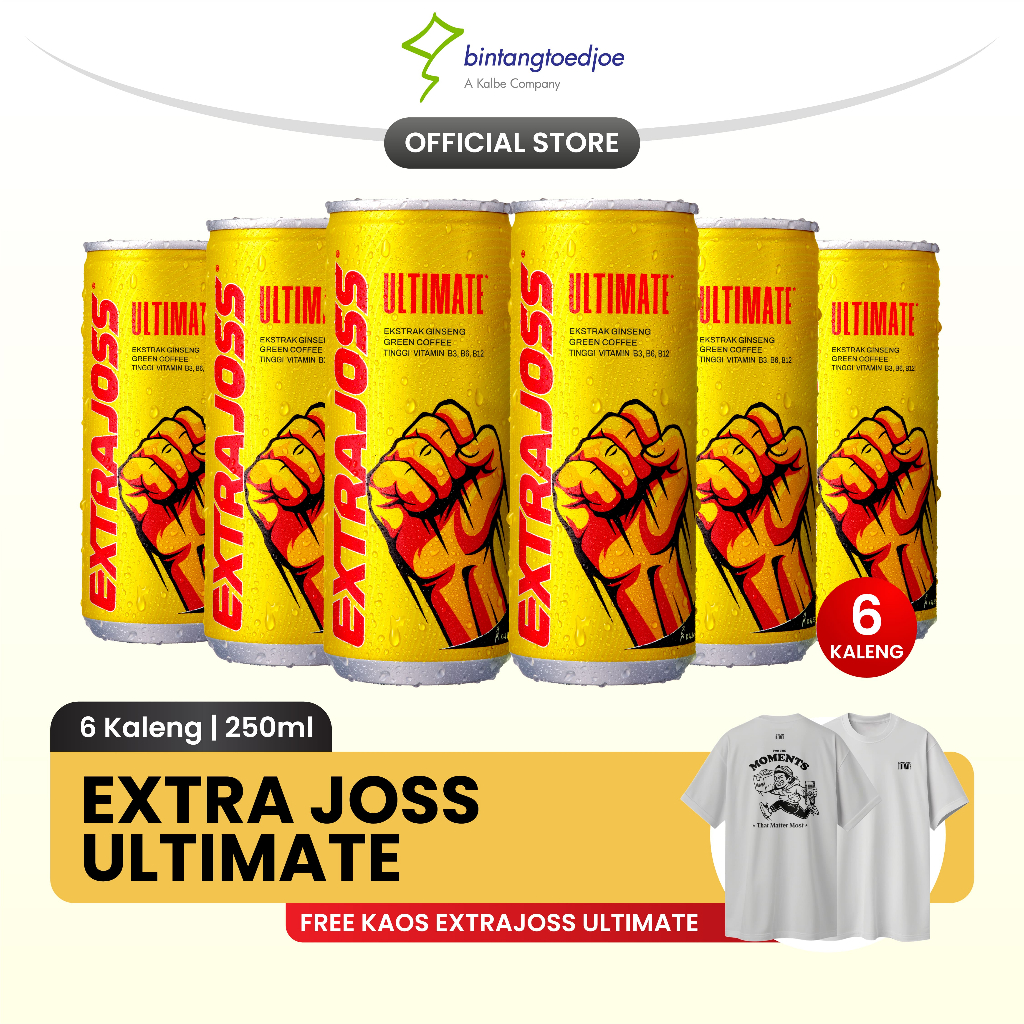 Extra Joss Ultimate 6 Kaleng FREE Kaos Mudik