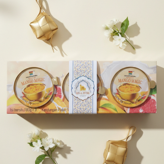 [HAMPERS LEBARAN] Wowithnatural - Mango Magic (3 Bowl) - Mango Pomelo Sago - Healthy Dessert Bowl - 