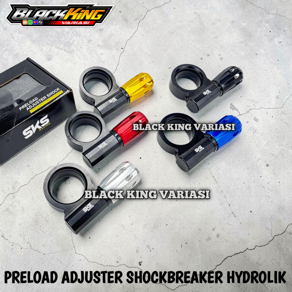 Preload Adjuster Shockbreaker Belakang Hidrolik Hydraulic Stelan Per Belakang Shock Full CNC Preload
