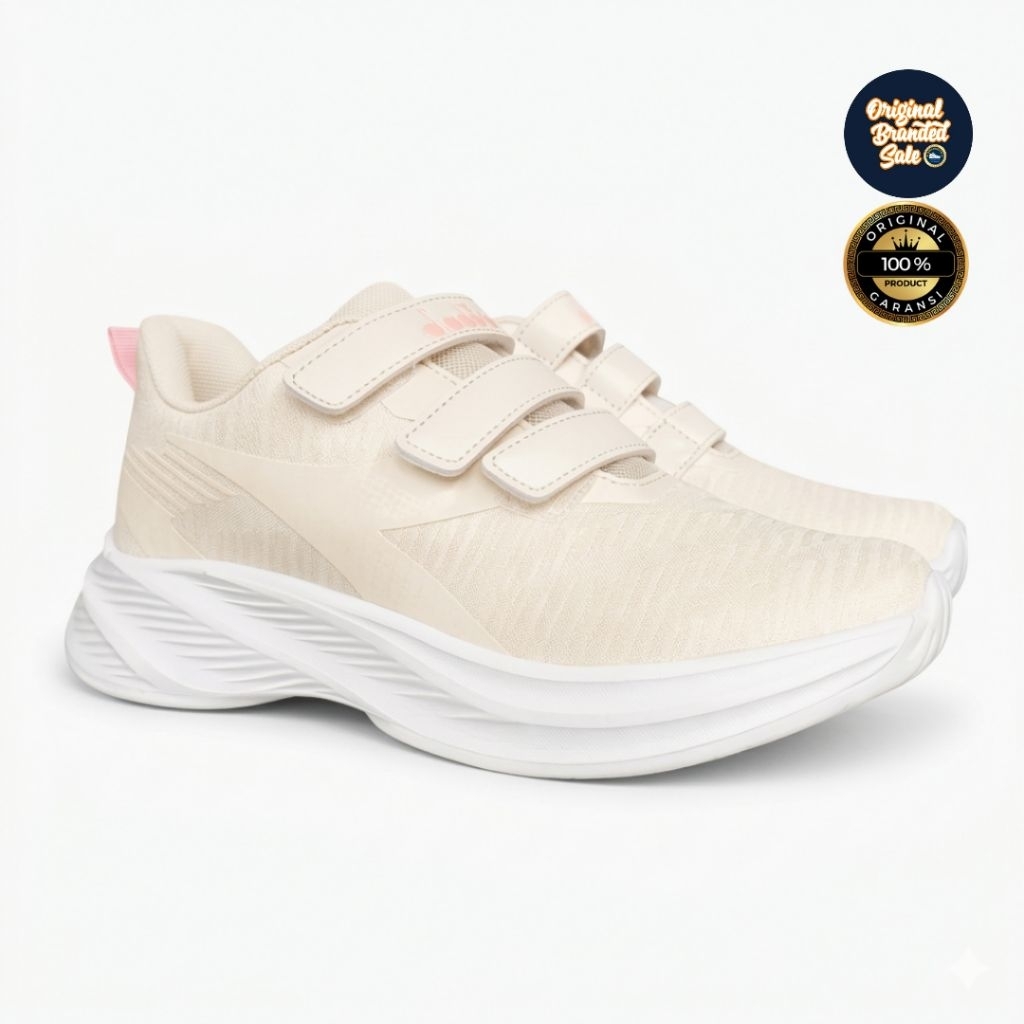 ORIGINAL GARANSI SEPATU ANAK DIADORA NEVIO JUNIOR BEIGE SIZE 35