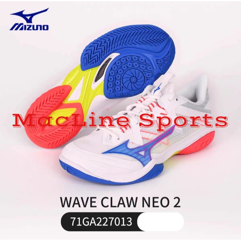 Sepatu Badminton Mizuno Wave Claw Neo 2 Kulit Sintetis