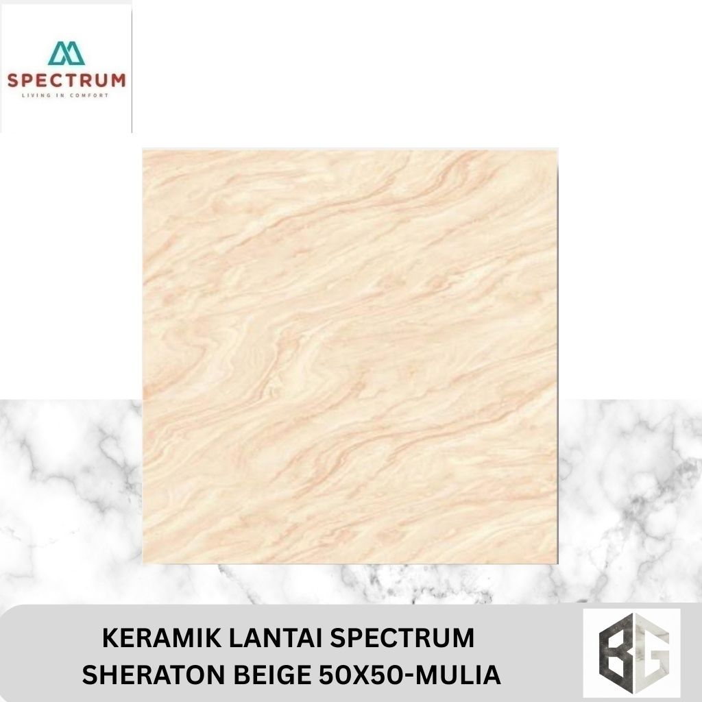 KERAMIK LANTAI SPECTRUM Sheraton Beige 50x50 – MULIA
