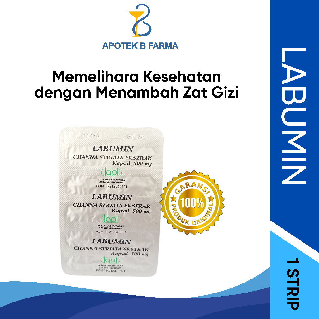 Labumin 10 Kapsul (1 Strip) - Albumin Extrak Ikan Gabus Meningkatkan Daya Tahan Tubuh & Hemoglobin T