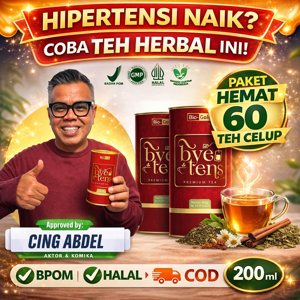 Bye Tens - Premium Tea Teh Obat Hipertensi Kolesterol Gula Darah Tekanan Darah Tinggi