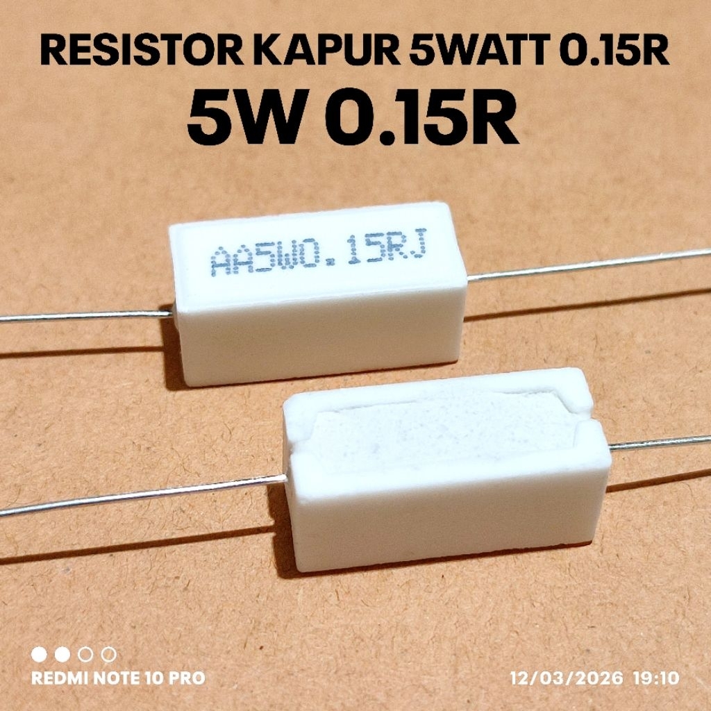 RESISTOR KAPUR 5W 5WATT 0.15R 0R15 0.15 OHM ROHS