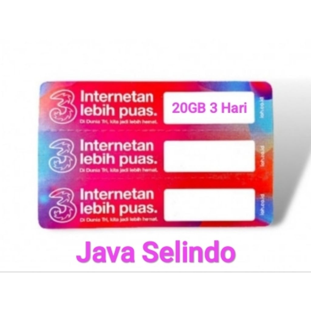 Voucher Tri Kuota 20GB Indosat Ooredoo Hutchison