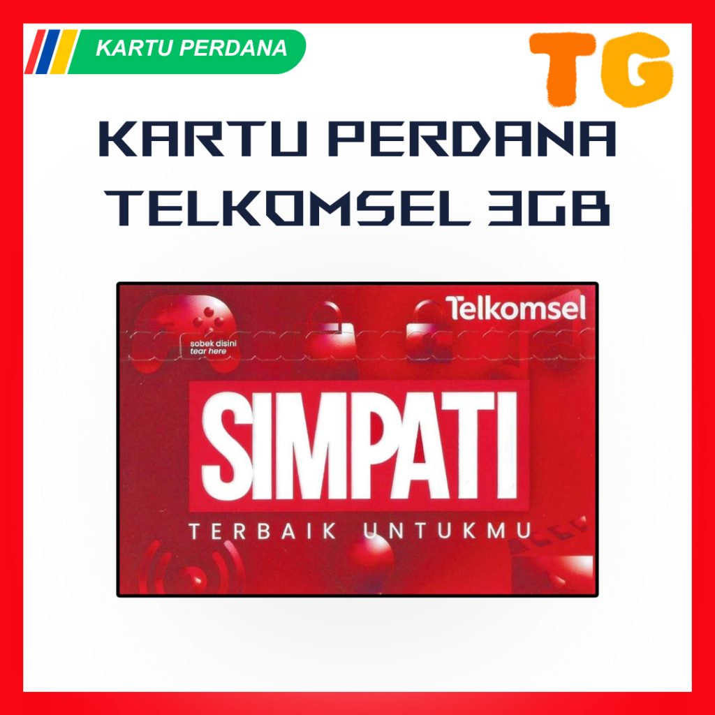Kartu Perdana Telkomsel 3GB Nasional Segel