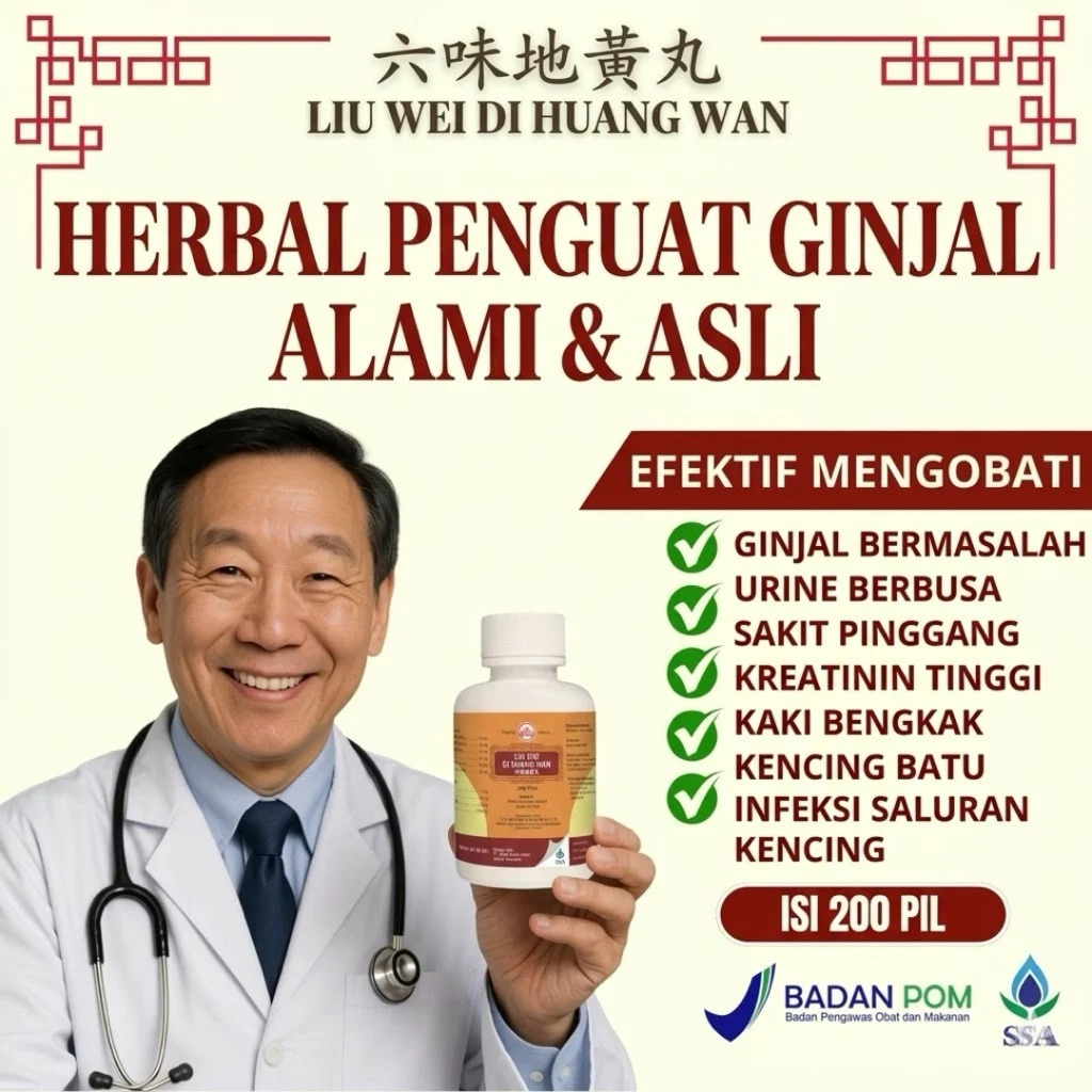 Liu Wei Di Huang Wan Obat Tradisional China Ginjal 100% Original Ber BPOM
