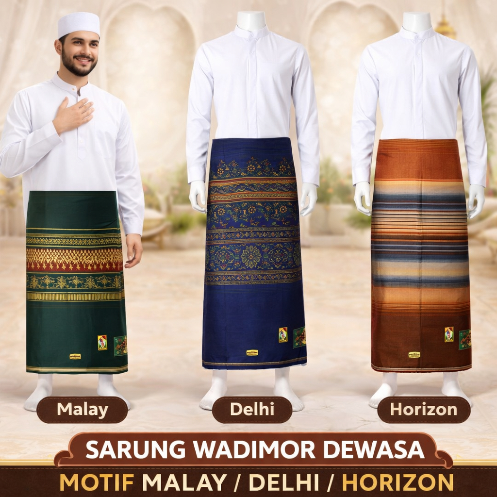 Sarung WADIMOR dewasa motif Malay / Delhi / Horizon