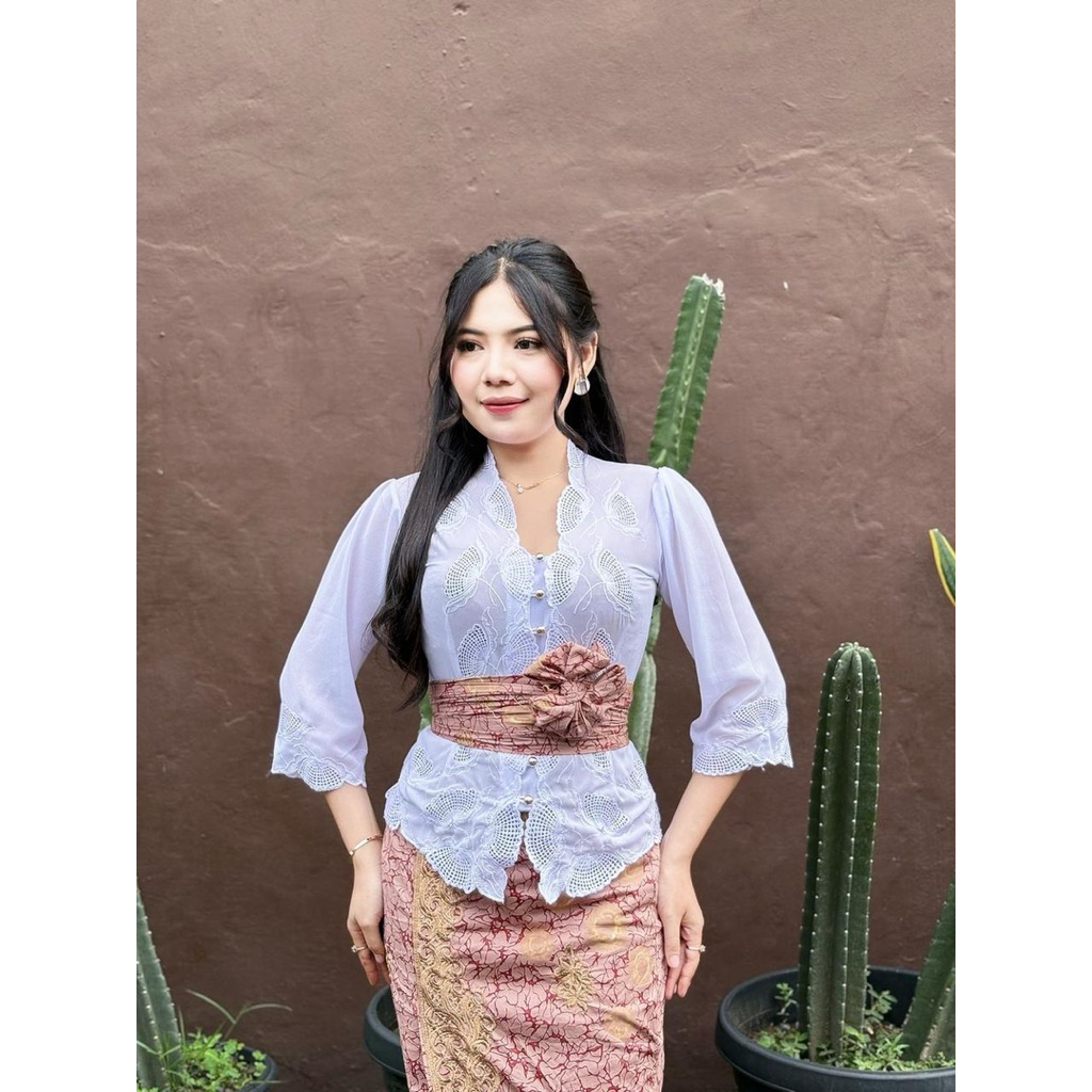 WBK [COD] || Kebaya Jadi Bordir Motif Terbaru/Kebaya Bordir Tangan Panjang/Kebaya Bordir Pecah/Kebay