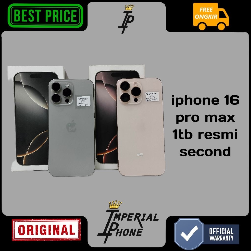 iphonee 16 pro max 1Tb resmi second
